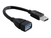 Delock - USB-Verlngerungskabel - USB Typ A (M) zu USB Typ A (W) - USB 3.0 - 15 cm - Schwarz