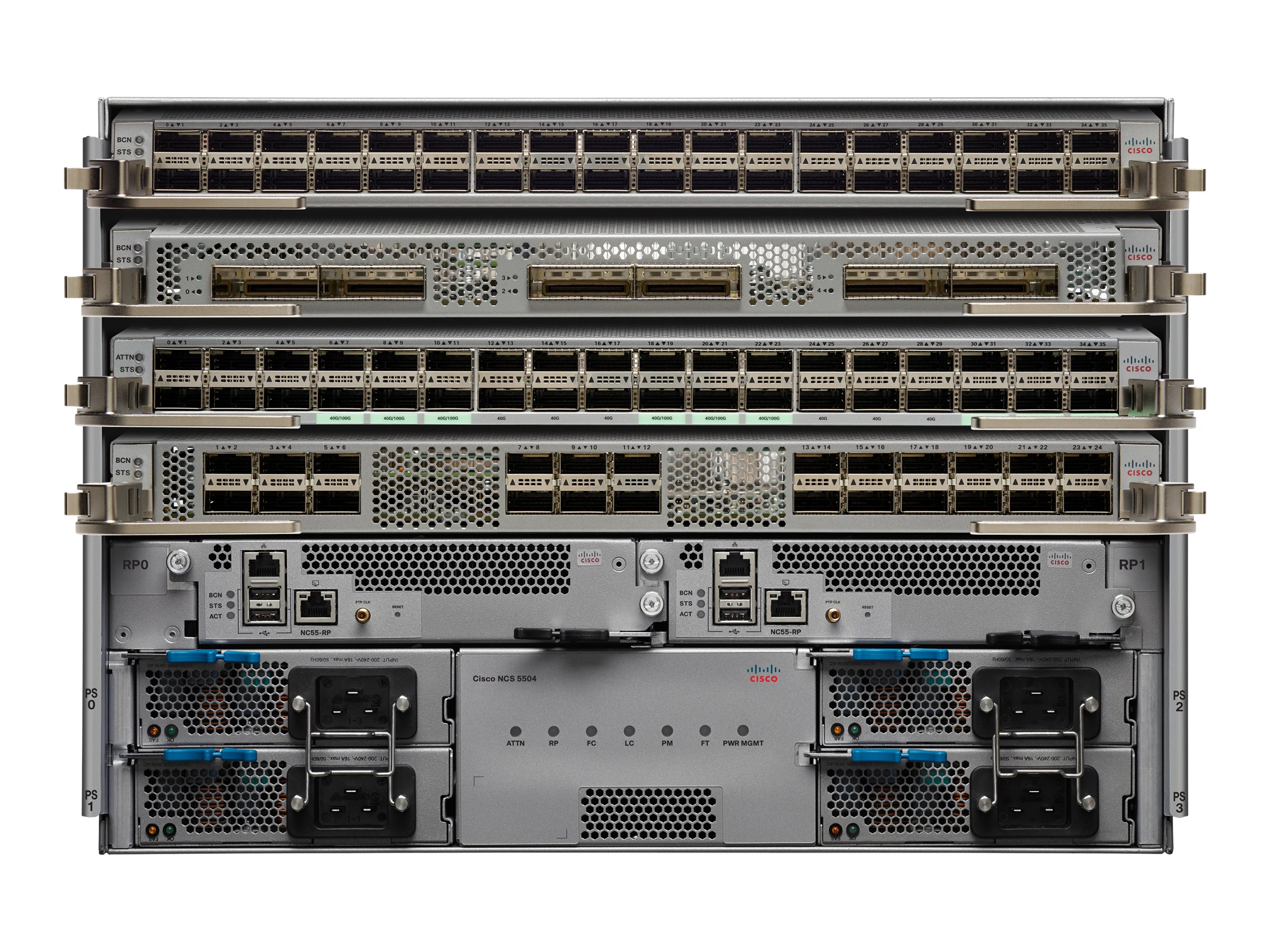 Cisco Network Convergence System 5504 - Rack-Montage - bis zu 4 Blades - keine Spannungsversorgung