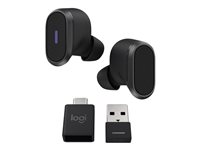 Logitech Zone True Wireless - True Wireless-Kopfhrer mit Mikrofon - im Ohr - Bluetooth - aktive Rauschunterdrckung - Graphite