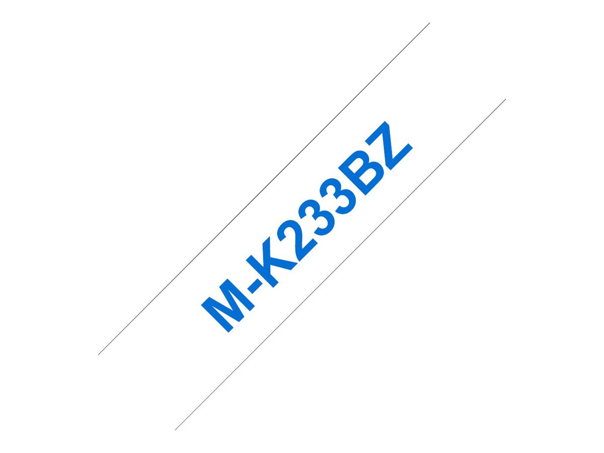 Brother M-K233BZ - Blau auf weiss - Rolle (1,2 cm x 8 m) 1 Stck. Druckerband - fr P-Touch PT-55, PT-55P, PT-65, PT-75, PT-90, P