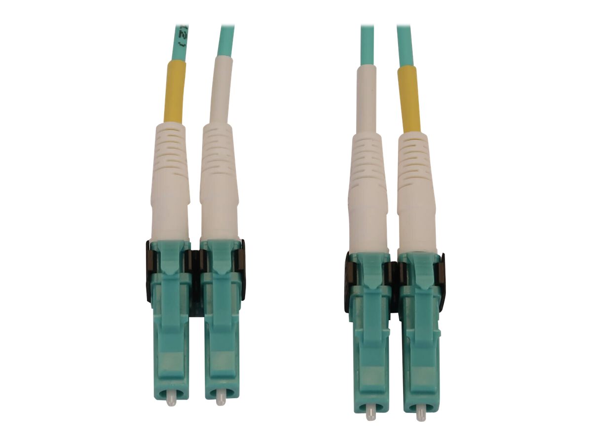 Eaton Tripp Lite Series 400G Multimode 50/125 OM4 Switchable Fiber Optic Cable (Duplex LC-PC M/M), LSZH, Aqua, 2 m (6.6 ft.) - N