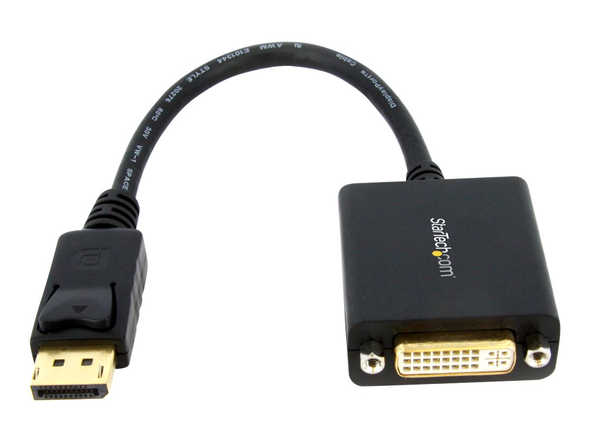 StarTech.com DisplayPort auf DVI Adapter - DP (Stecker) zu DVI-I (Buchse) Video -Konverter - maximale Auflösung 1920x1200 - Disp