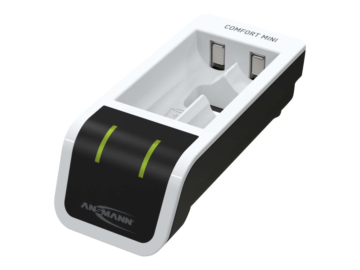 ANSMANN Comfort Mini - 1,5 Std. USB-Batterieladegerät - (für 2xAA, 2xAAA) - 800 mA - Schwarz, weiss