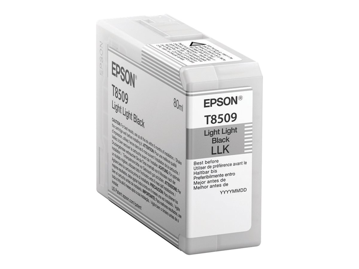 Epson T8509 - 80 ml - Light Light Black - Original - Tintenpatrone - fr SureColor P800, P800 Designer Edition, SC-P800