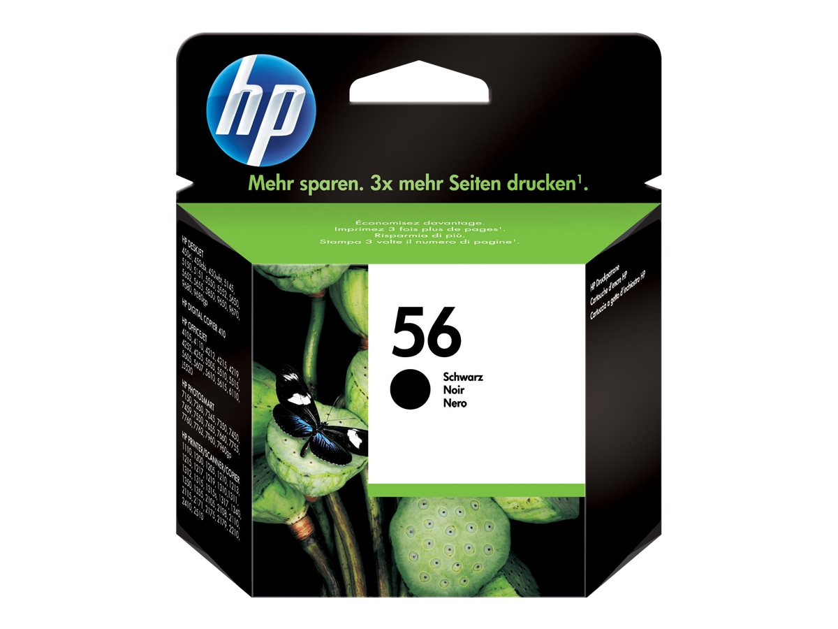 HP 56 - Schwarz - original - Tintenpatrone - fr Deskjet 450, 55XX; Officejet 6110; Photosmart 7150, 7350, 7550; psc 21XX, 2210