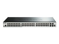 D-Link DGS 1510-52X - Switch - L3 - Smart - 48 x 10/100/1000 + 4 x 10 Gigabit SFP+ - Desktop, an Rack montierbar