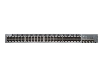 Juniper Networks EX Series EX3400-48P - Switch - L3 - managed - 48 x 10/100/1000 (PoE+) + 4 x Gigabit SFP / 10 Gigabit SFP+ + 2 