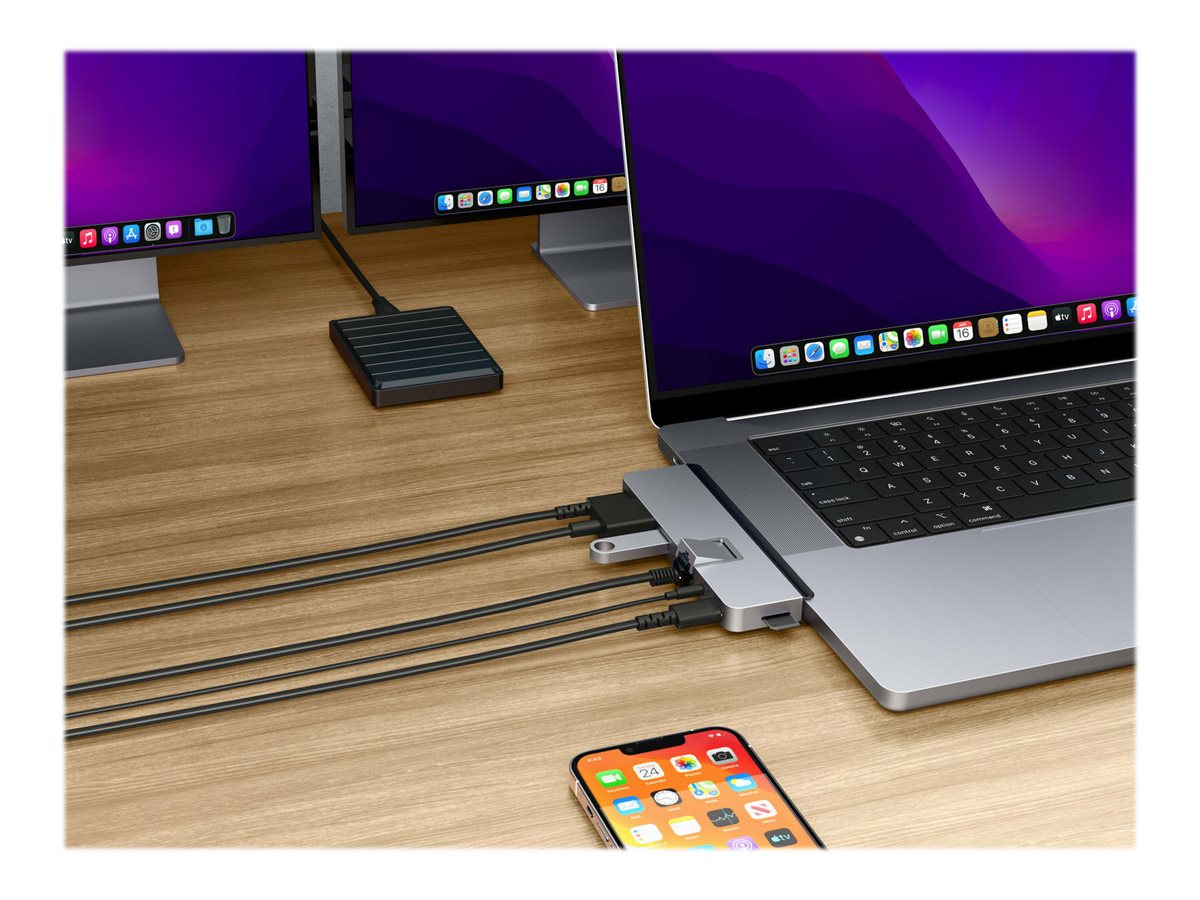 HyperDrive DUO Pro - Dockingstation - USB-C x 2 - HDMI, USB4 - 1GbE - fr Apple MacBook Air; MacBook Pro