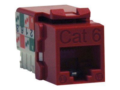 Tripp Lite Cat6/Cat5e 110 Punch Down Keystone Jack - Modulare Eingabe - CAT 6 - RJ-45 - Rot
