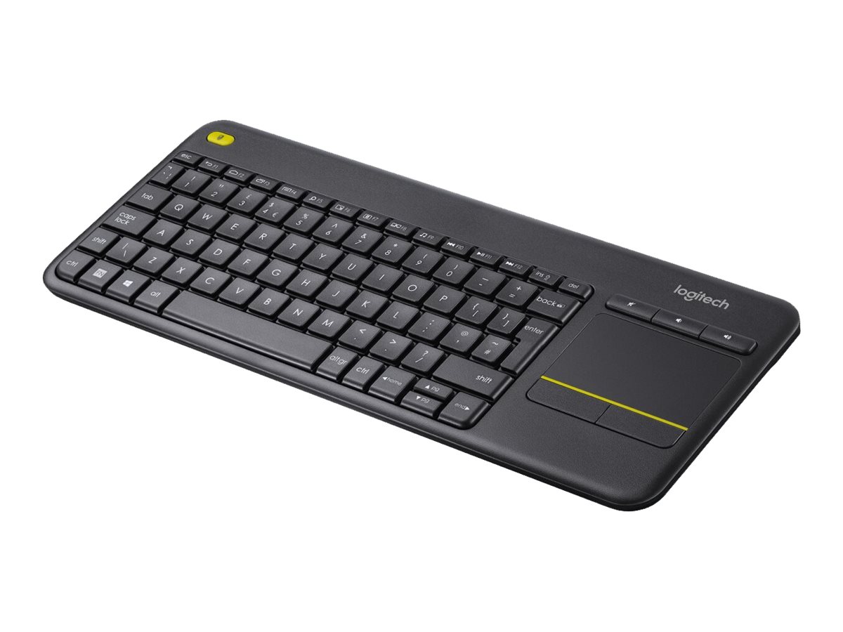 Logitech Wireless Touch Keyboard K400 Plus - Tastatur - kabellos - 2.4 GHz - Deutsch - Schwarz