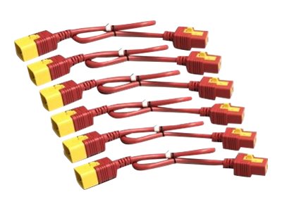 APC Power Cord Kit - Stromkabel - IEC 60320 C19 zu IEC 60320 C20 - 16 A - 61 cm - Rot (Packung mit 6)