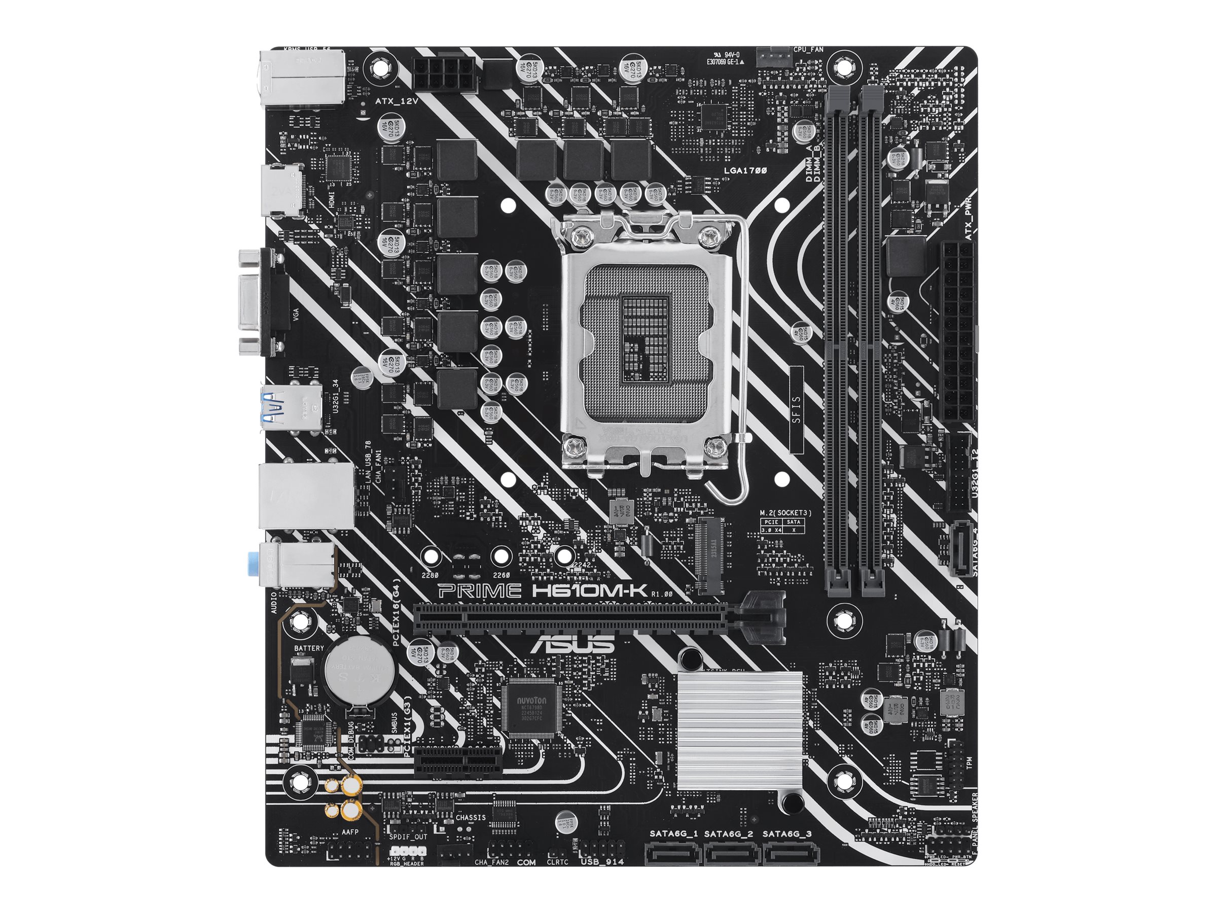 ASUS PRIME H610M-K - Motherboard - micro ATX - LGA1700-Sockel - H610 Chipsatz - USB 3.2 Gen 1