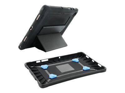 Mobilis PROTECH - Hintere Abdeckung fr Tablet - mit Stnder & Handschlaufe, verstrkt - Schwarz - fr Samsung Galaxy Tab A8