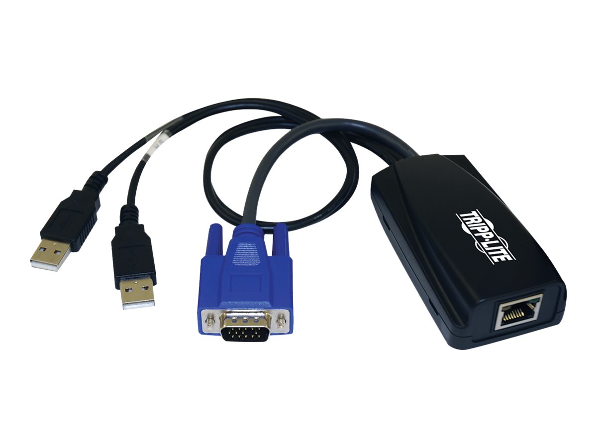 Tripp Lite USB (2) Server Interface Unit Virtual Media KVM Switch HD15 USB RJ45 - Tastatur/Video/Maus/USB-Adapter - HD-15 (VGA) 