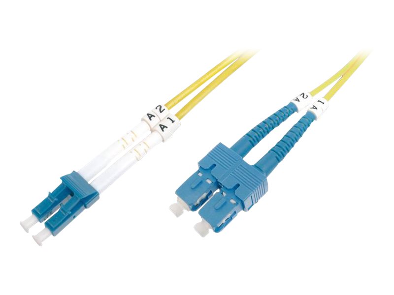 DIGITUS Professional - Patch-Kabel - SC/APC Einzelmodus (M) zu LC/UPC Einzelmodus (M) - 1 m - Glasfaser - Duplex