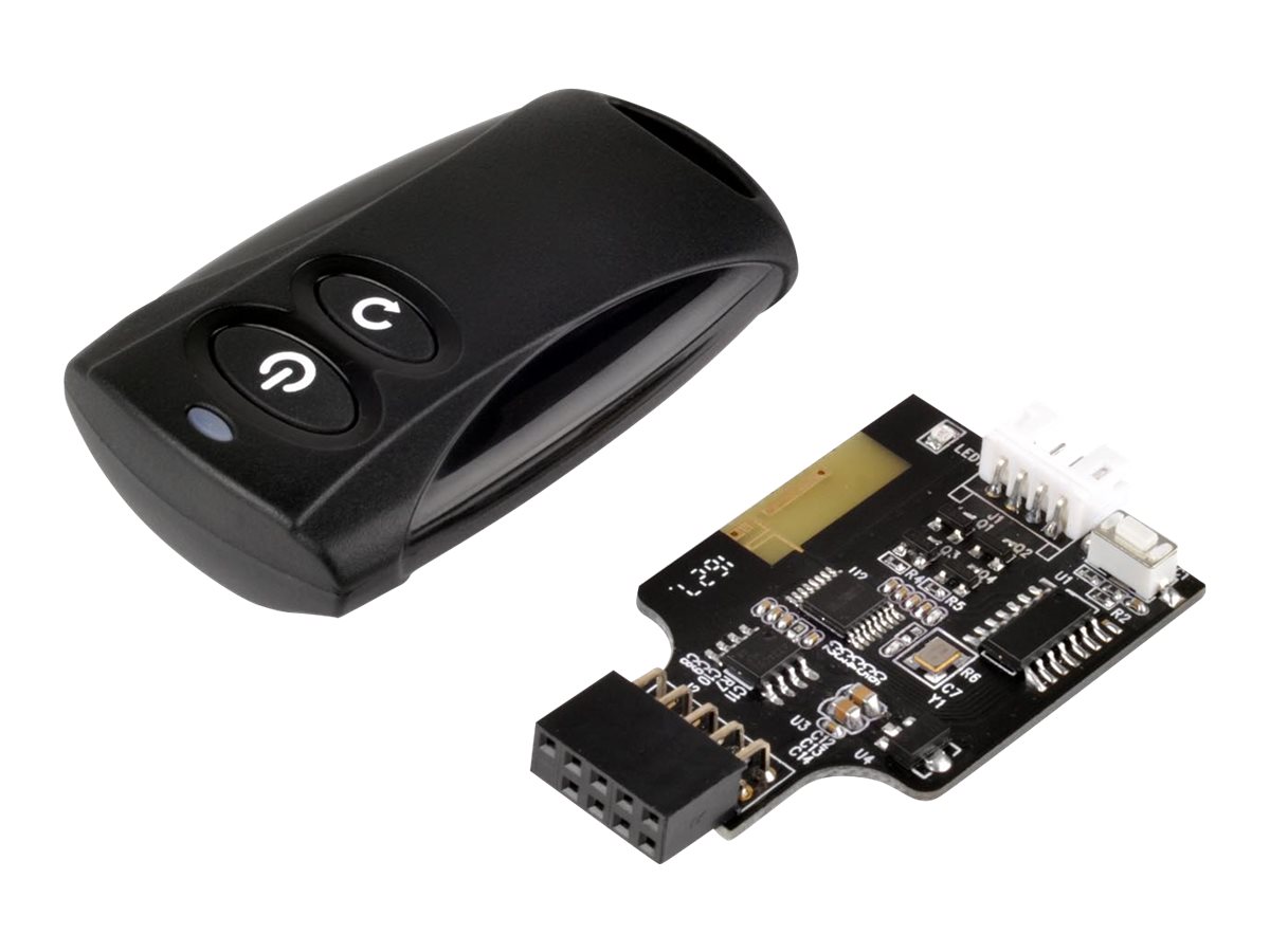 SilverStone ES02-USB - Remote-Netzschalter - Schwarz