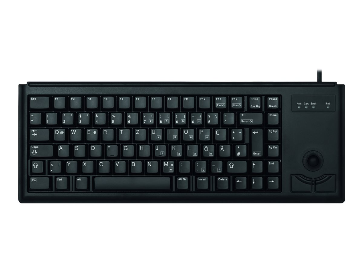 CHERRY Compact-Keyboard G84-4400 - Tastatur - USB - Belgien - Schwarz