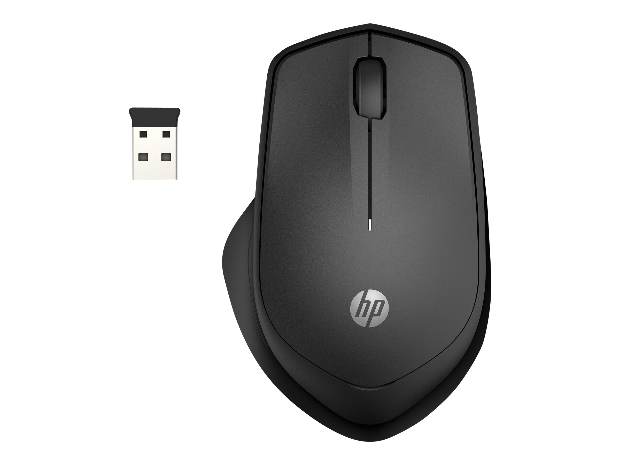 HP Silent 280M - Maus - kabellos - kabelloser Empfänger (USB) - Jet Black - für OMEN by HP Laptop 15; ENVY Laptop 13, 15; Laptop