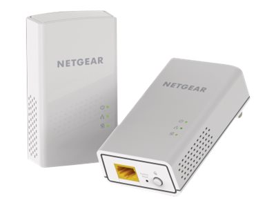 NETGEAR Powerline PL1000 - Powerline Adapterkit - GigE, HomePlug AV (HPAV) 2.0 - an Wandsteckdose anschliessbar (Packung mit 2)