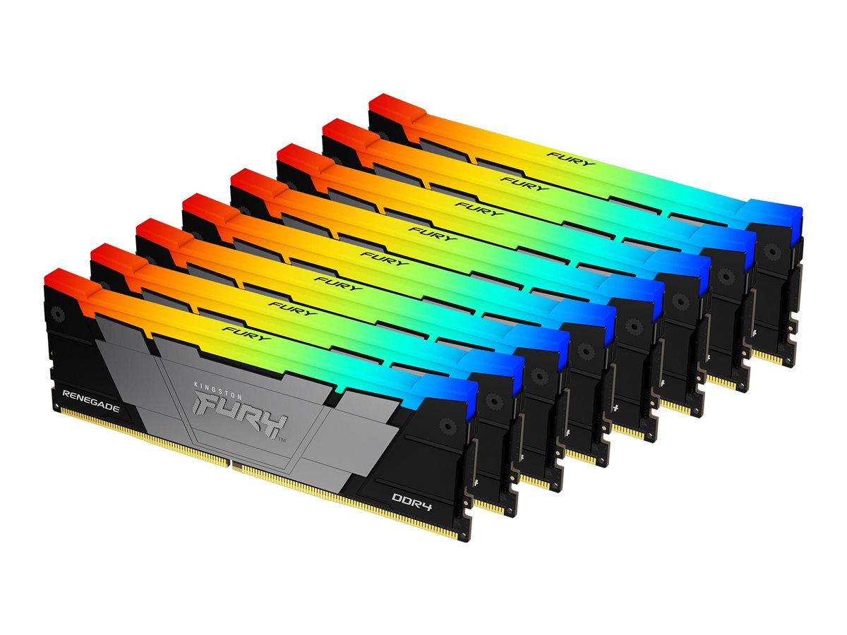 Kingston FURY Renegade RGB - DDR4 - Kit - 256 GB: 8 x 32 GB - DIMM 288-PIN - 3200 MHz / PC4-25600