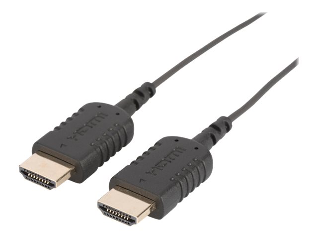 Ednet Premium - HDMI-Kabel mit Ethernet - HDMI mnnlich zu HDMI mnnlich - 2 m - Doppelisolierung - Schwarz