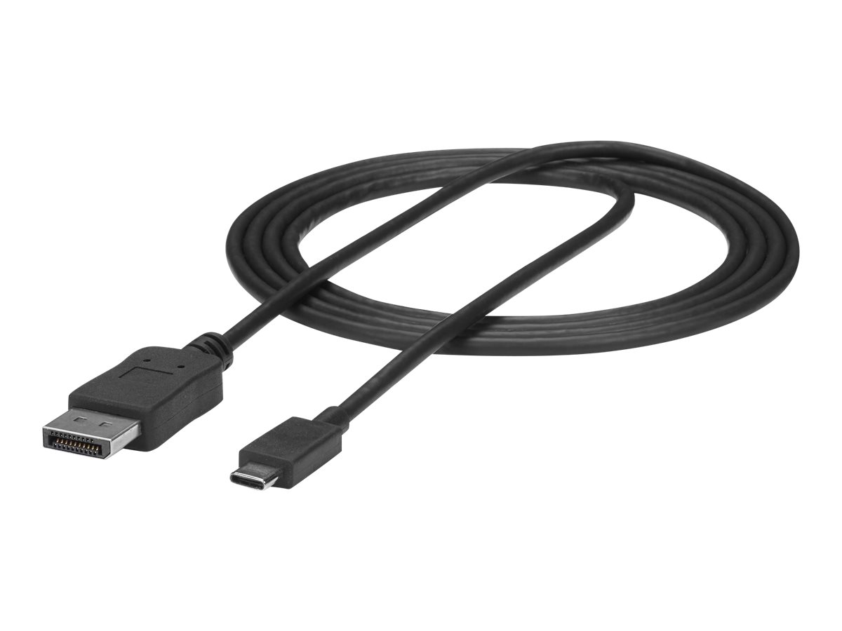 StarTech.com 6ft/1.8m USB C to DisplayPort 1.2 Cable 4K 60Hz, USB-C to DisplayPort Adapter Cable HBR2, USB Type-C DP Alt Mode to