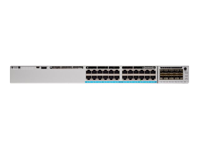 Cisco Catalyst 9300L - Network Essentials - Switch - L3 - 24 x 10/100/1000 + 4 x 10 Gigabit SFP+ (Uplink) - an Rack montierbar