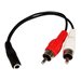 StarTech.com 15cm Audio Kabel 3,5mm Klinke auf 2x Cinch (Buchse/Stecker) - Klinkenstecker/RCA Y-Kabel mit 3,5mm Klinke und 2 RCA