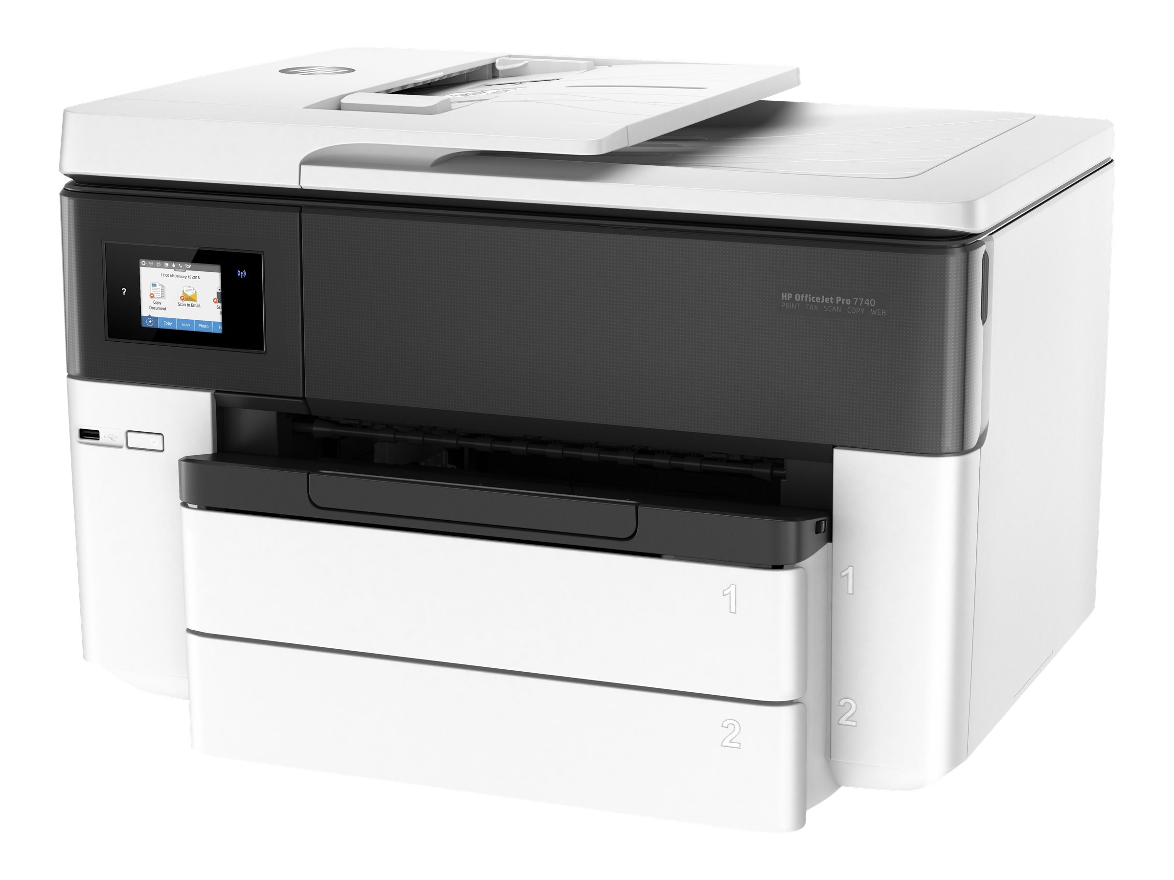 HP Officejet Pro 7740 All-in-One - Multifunktionsdrucker - Farbe - Tintenstrahl - A3/Ledger (297 x 432 mm) (Original) - A3 (Medi