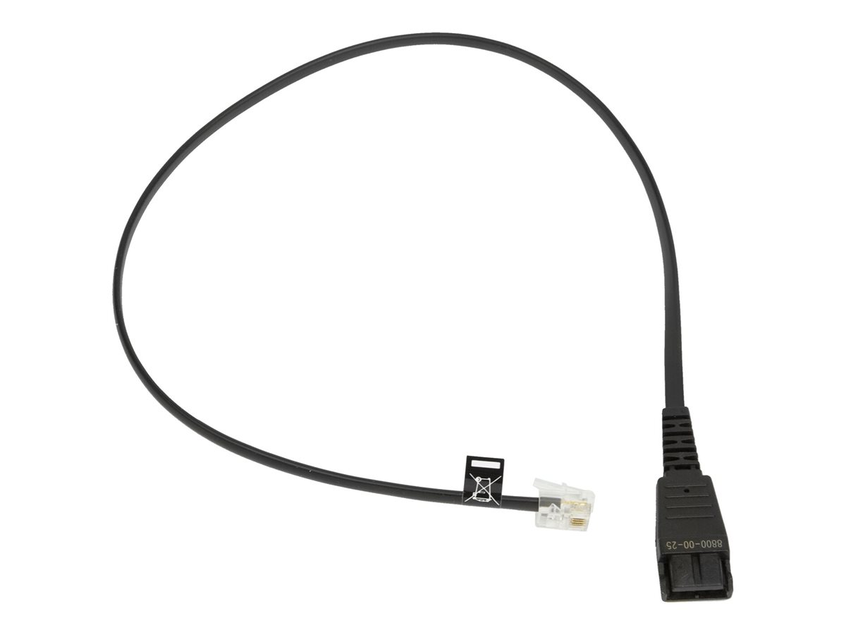 Jabra - Headset-Kabel - RJ-10 mnnlich zu Quick Disconnect mnnlich - holzkohlefarben - fr Jabra GN 2100, GN 2200 Duo, GN 2200