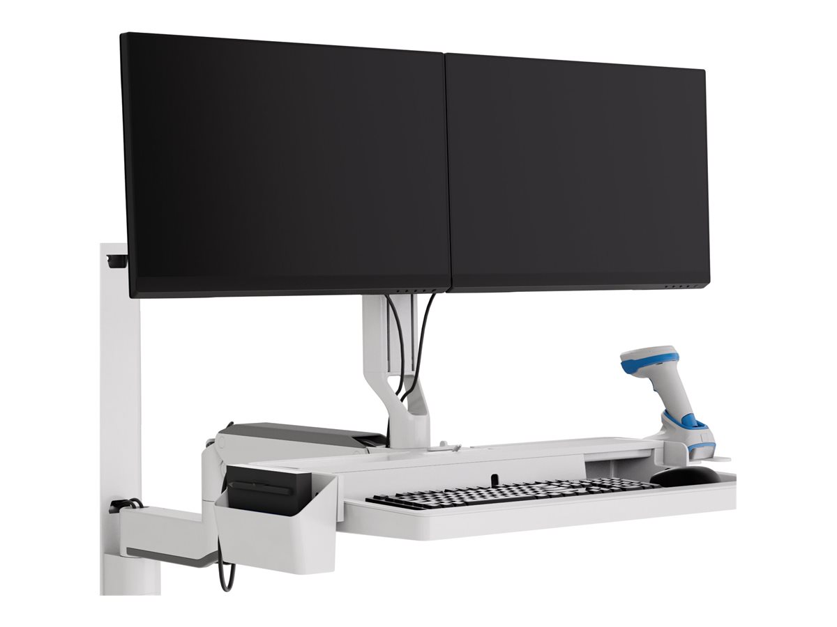 Ergotron CareFit - Montagekomponente (Bogen) - fr 2 LCD-Displays - weiss - Bildschirmgrsse: bis zu 61 cm (bis zu 24 Zoll)