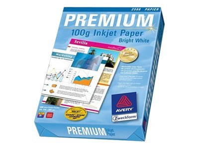 Avery Bright White Inkjet Papier - Weiss - A4 (210 x 297 mm) - 100 g/m - 500 Blatt Normalpapier