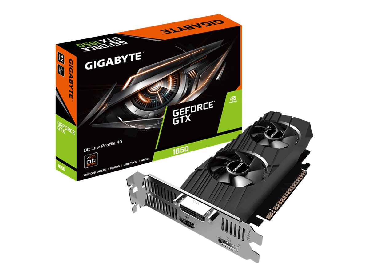 Gigabyte GeForce GTX 1650 OC Low Profile 4G - Overclocked Edition - Grafikkarten - GF GTX 1650 - 4 GB GDDR5 - PCIe 3.0 x16 Low-P