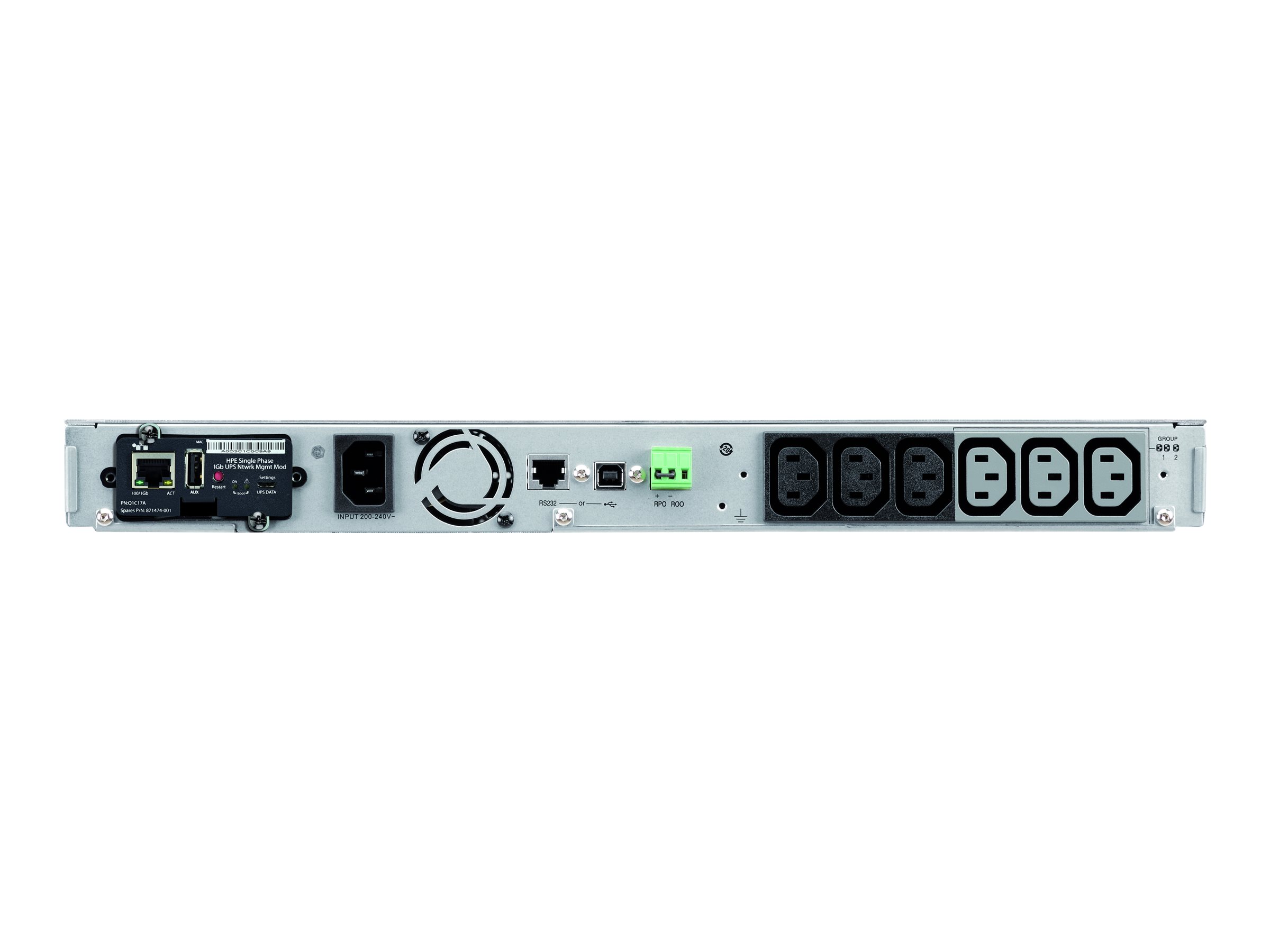 HPE R1500 G5 - USV (Rack - einbaufhig) - Wechselstrom 220/230/240 V - 1100 Watt - 1550 VA