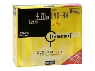 Intenso - 10 x DVD-RW - 4.7 GB 4x - Slim Jewel Case