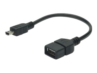 ASSMANN - USB-Kabel - Mini-USB, Typ B (M) zu USB (W) - USB 2.0 OTG - 20 cm - geformt