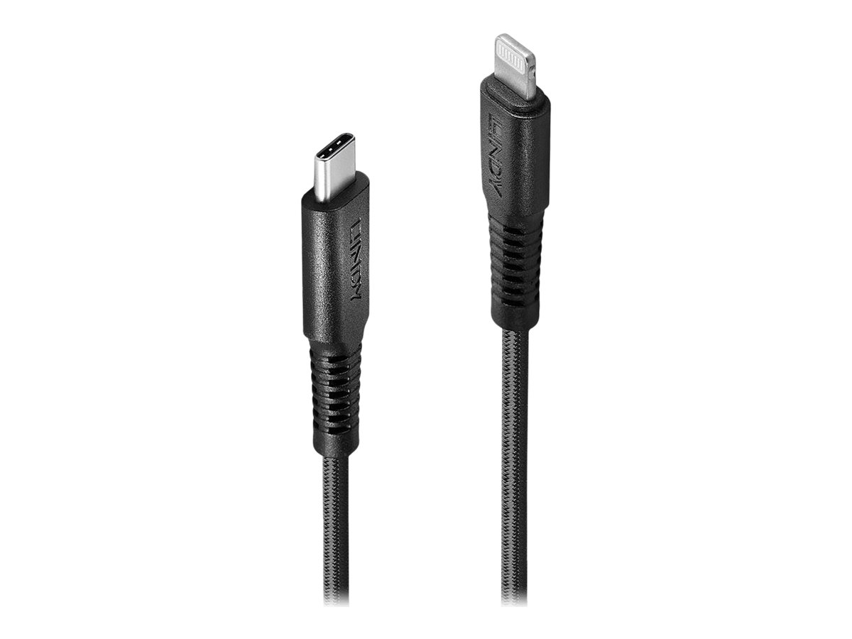Lindy - Lightning-Kabel - 24 pin USB-C mnnlich zu Lightning mnnlich - 2 m - abgeschirmt - Schwarz