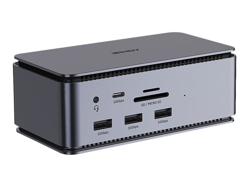 LINDY DST-Pro - Dockingstation - fr Laptop - USB-C - HDMI, DP, USB-C - GigE, 10 GigE