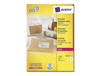 Avery QuickPEEL Recycled Labels - Permanenter Klebstoff - Natural White - 67.7 x 99.1 mm 800 Etikett(en) (100 Bogen x 8) Adresse