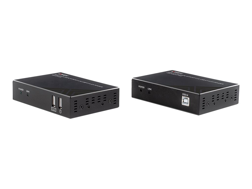 LINDY Cat.6 DisplayPort 1.2 & USB KVM Extender - Sender und Empfänger - KVM-/Audio-/Infrarot-Verlängerung - USB - bis zu 100 m