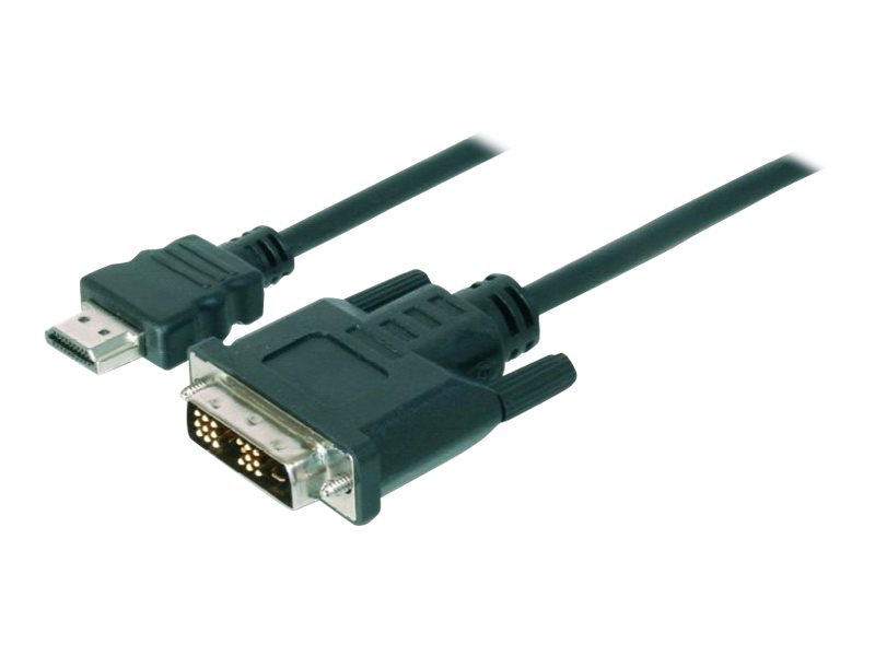 ASSMANN - Adapterkabel - HDMI mnnlich zu DVI-D mnnlich - 3 m - Doppelisolierung - Schwarz