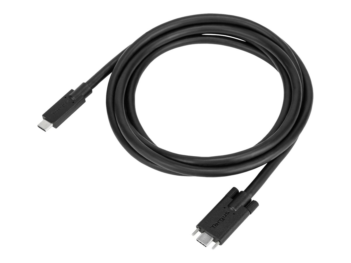 Targus - USB-Kabel - 24 pin USB-C (M) zu 24 pin USB-C (M) schraubbar - 1.8 m - Schwarz - fr P/N: DOCK191USZ, DOCK430EUZ, DOCK43