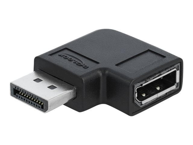 Delock - DisplayPort-Adapter - DisplayPort (M) links abgewinkelt zu DisplayPort (W) - DisplayPort 1.4 - 3.3 V - untersttzt 8K U