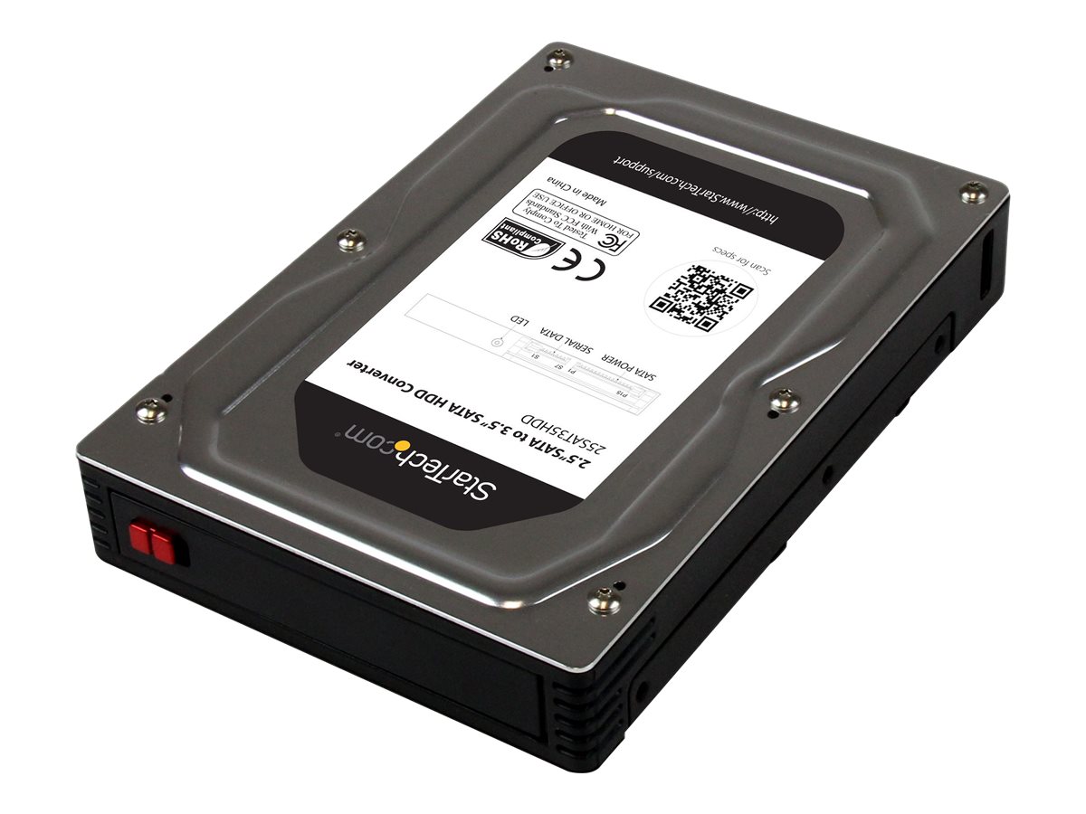 StarTech.com 2,5 auf 3,5 Aluminium SATA Festplattengehuse fr HDD/SSD bis 12,5mm - 6,4cm auf 8,9cm (2,5/3,5 Zoll) Festaplatten 