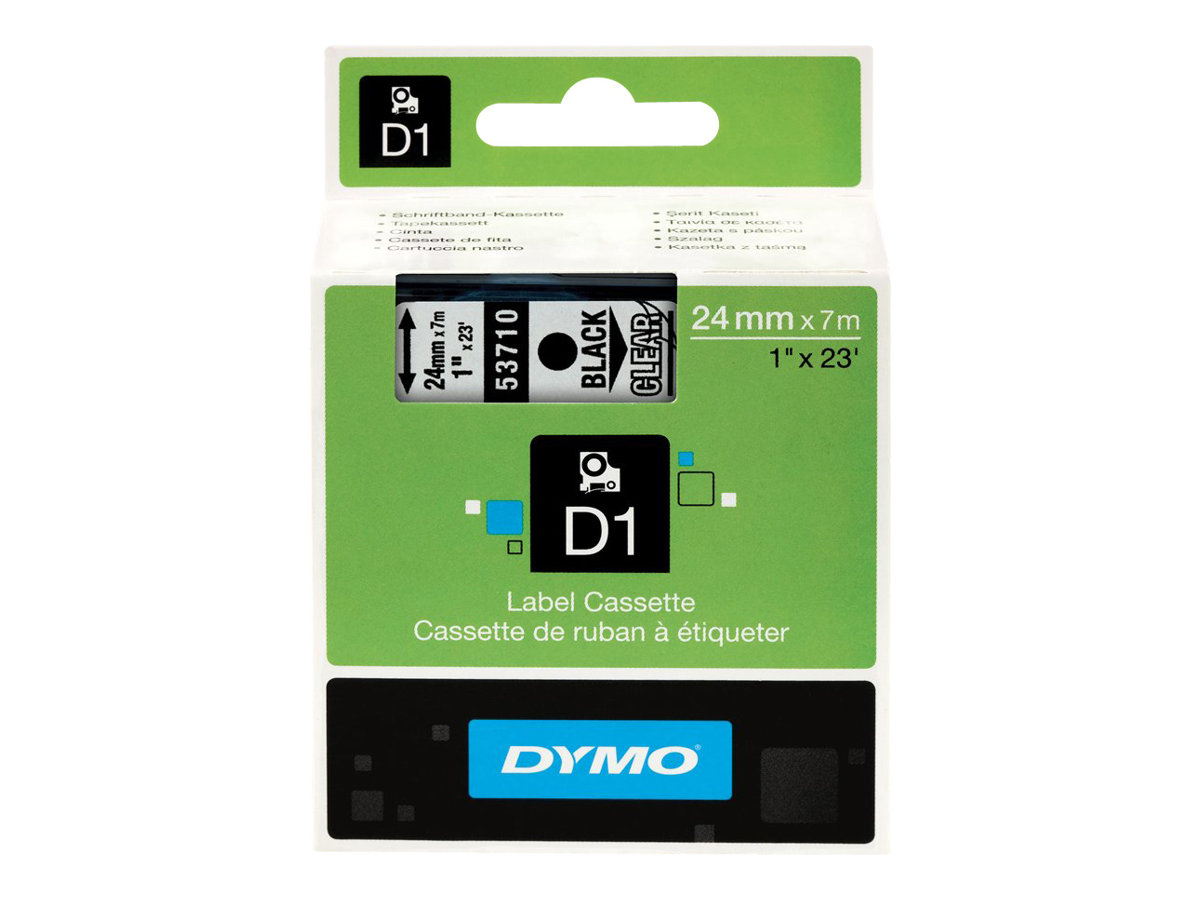 DYMO D1 - Selbstklebend - Schwarz auf TranErsatzteilnt - Rolle (2,4 cm x 7 m) 1 Kassette(n) Etikettenband - fr LabelMANAGER 360