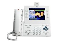 Cisco Unified IP Phone 9971 Slimline - IP-Videotelefon - IEEE 802.11b/g/a (Wi-Fi) - SIP - mehrere Leitungen - Arctic White