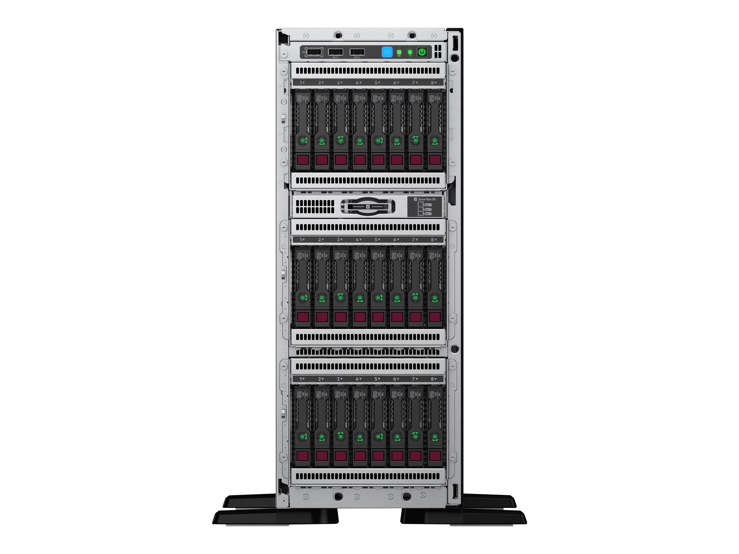 HPE ProLiant ML350 Gen10 Solution - Server - Tower - 4U - zweiweg - 1 x Xeon Silver 4110 / 2.1 GHz
