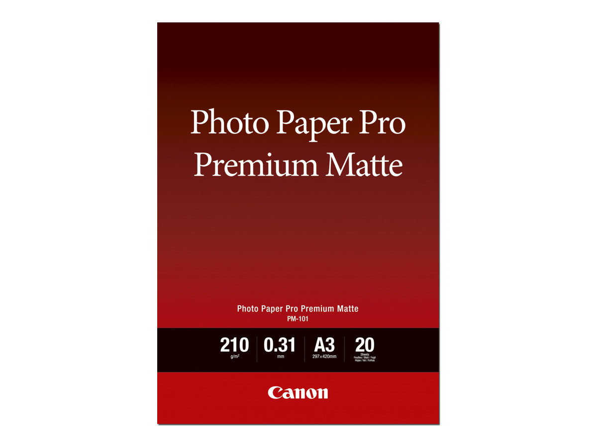 Canon Pro Premium PM-101 - Glatt matt - 310 Mikron - Super A3/B (330 x 483 mm) - 210 g/m - 20 Blatt Fotopapier