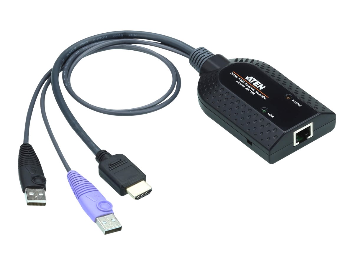 ATEN KA7188 USB HDMI Virtual Media KVM Adapter Cable - KVM-/Audio-/USB-Extender - HDMI - USB