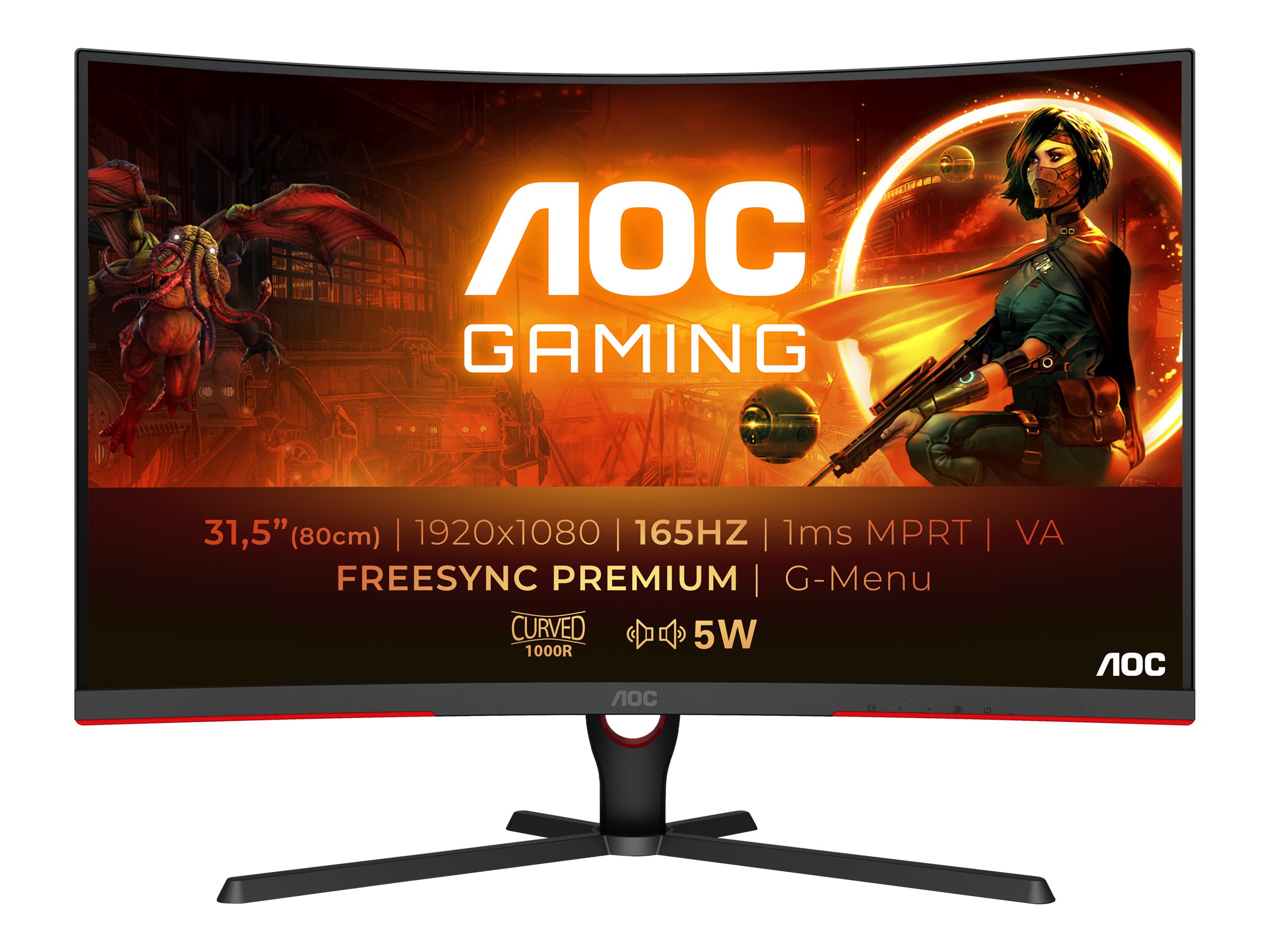AOC Gaming C32G3AE/BK - LED-Monitor - Gaming - gebogen - 81.3 cm (32